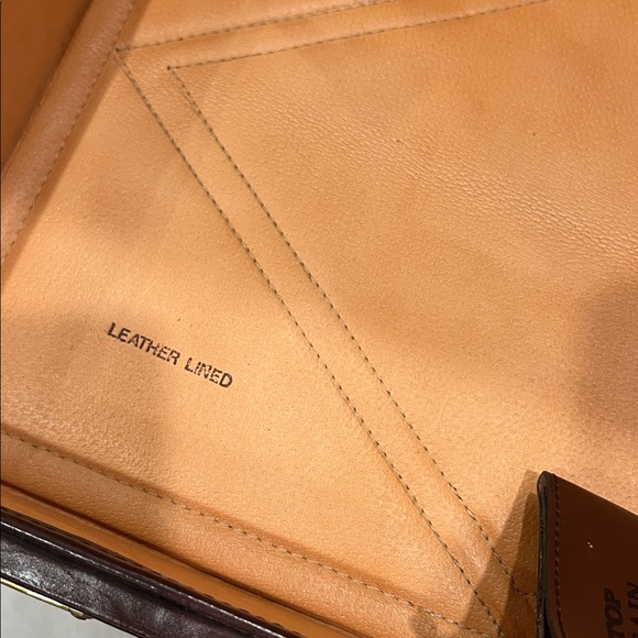 Vintage Leather Attaché Briefcase, Lined, Franzem Combination Lock, 1980s Case - Picture 2 of 9